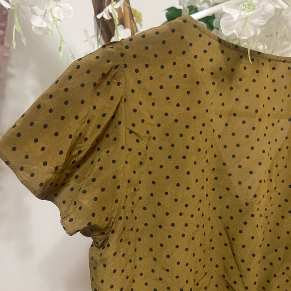 Madewell Brown Polka Dot Blouse - Picture 8 of 8